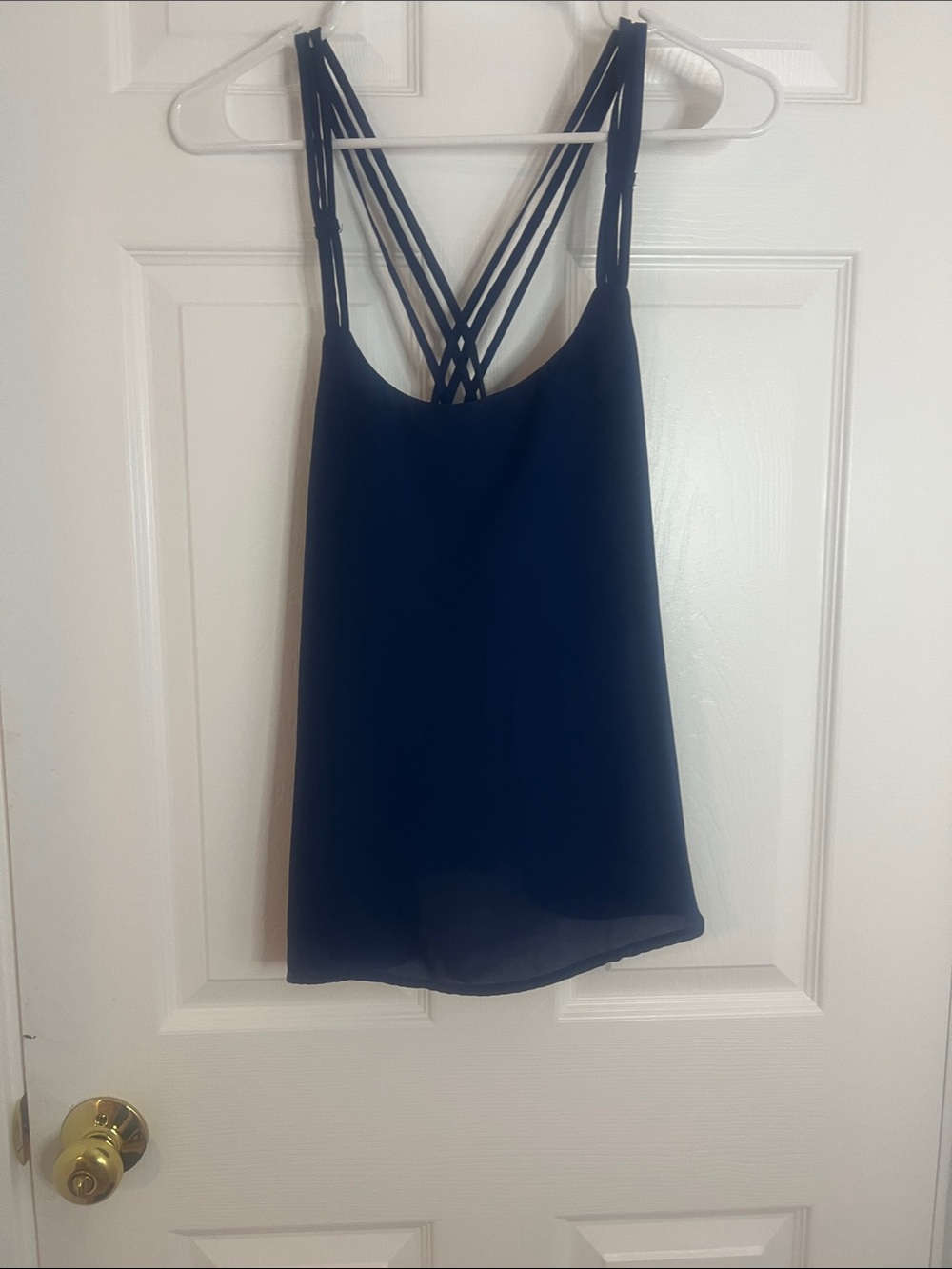 Poetry Navy Multi-Strap Crisscross Back Cami
